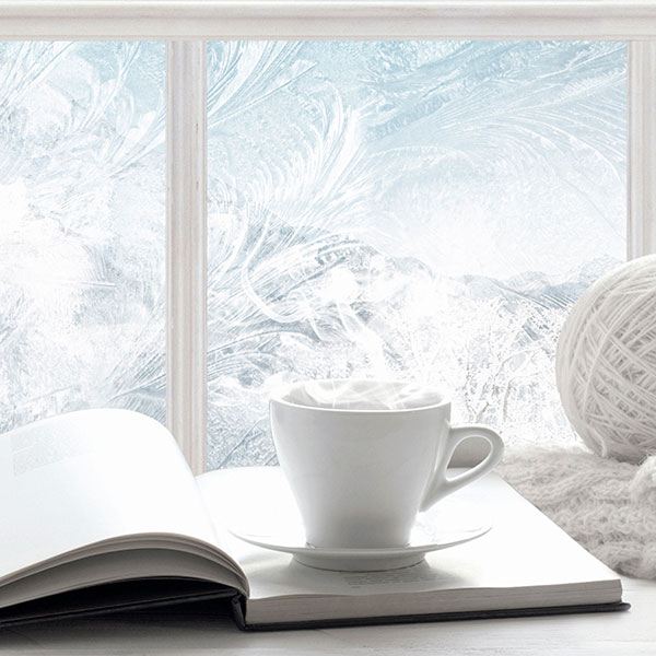 Wandtattoos: Schnee hinter dem Fenster