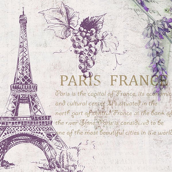 Wandtattoos: Lavendel und Paris