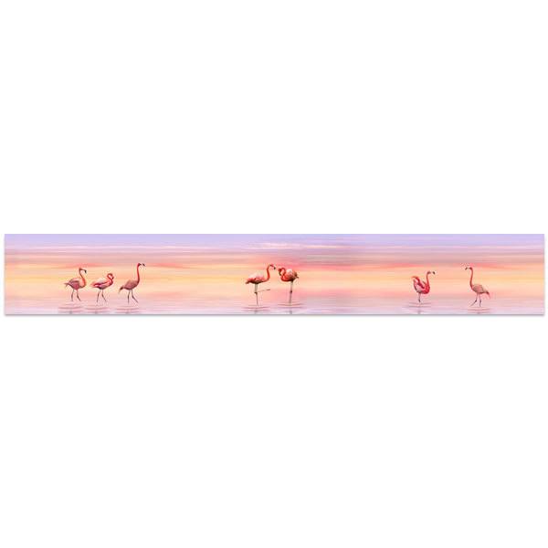 Wandtattoos: Flamingos bei Sonnenuntergang