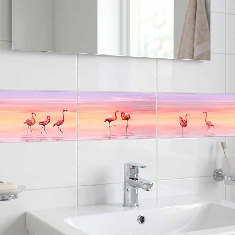 Flamingos bei Sonnenuntergang 12/13