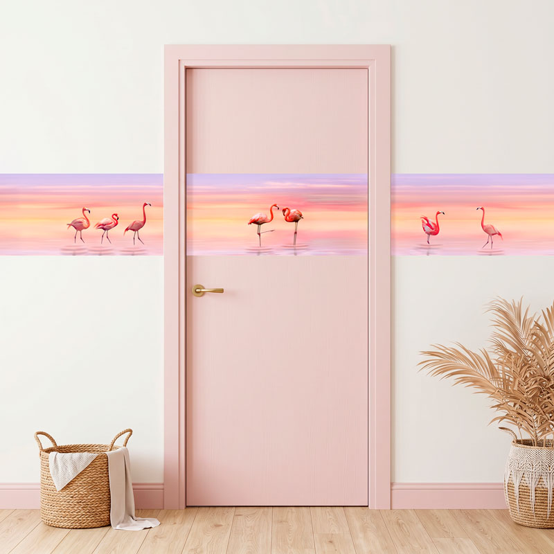 Flamingos bei Sonnenuntergang 4/13