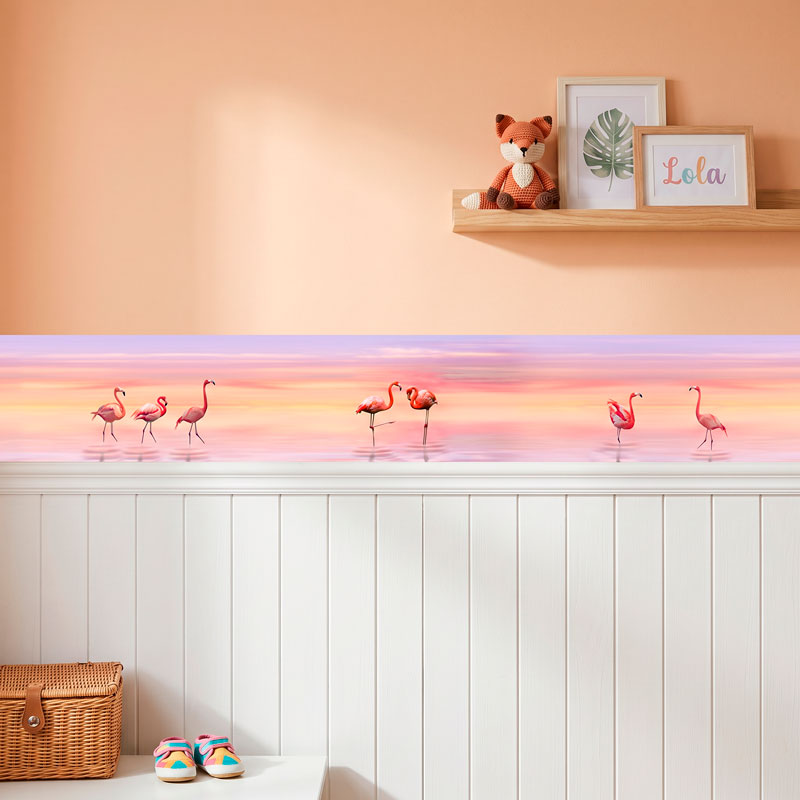 Flamingos bei Sonnenuntergang 5/13