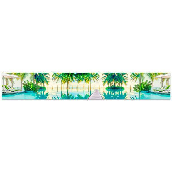 Wandtattoos: Schwimmbad mit Palmen