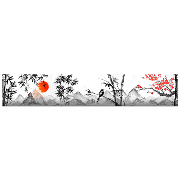 Wandtattoos: Landschaft im japanischen Stil
