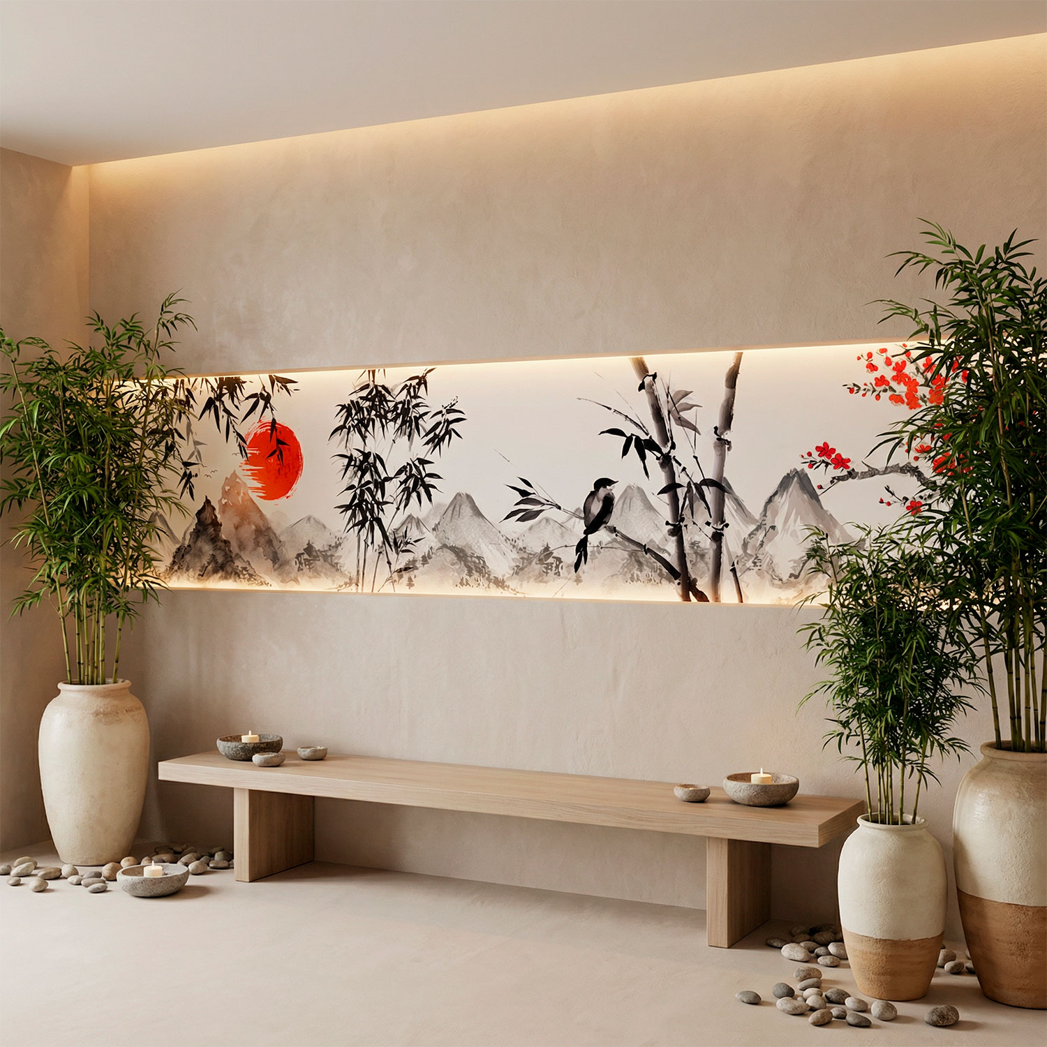 Wandtattoos: Landschaft im japanischen Stil