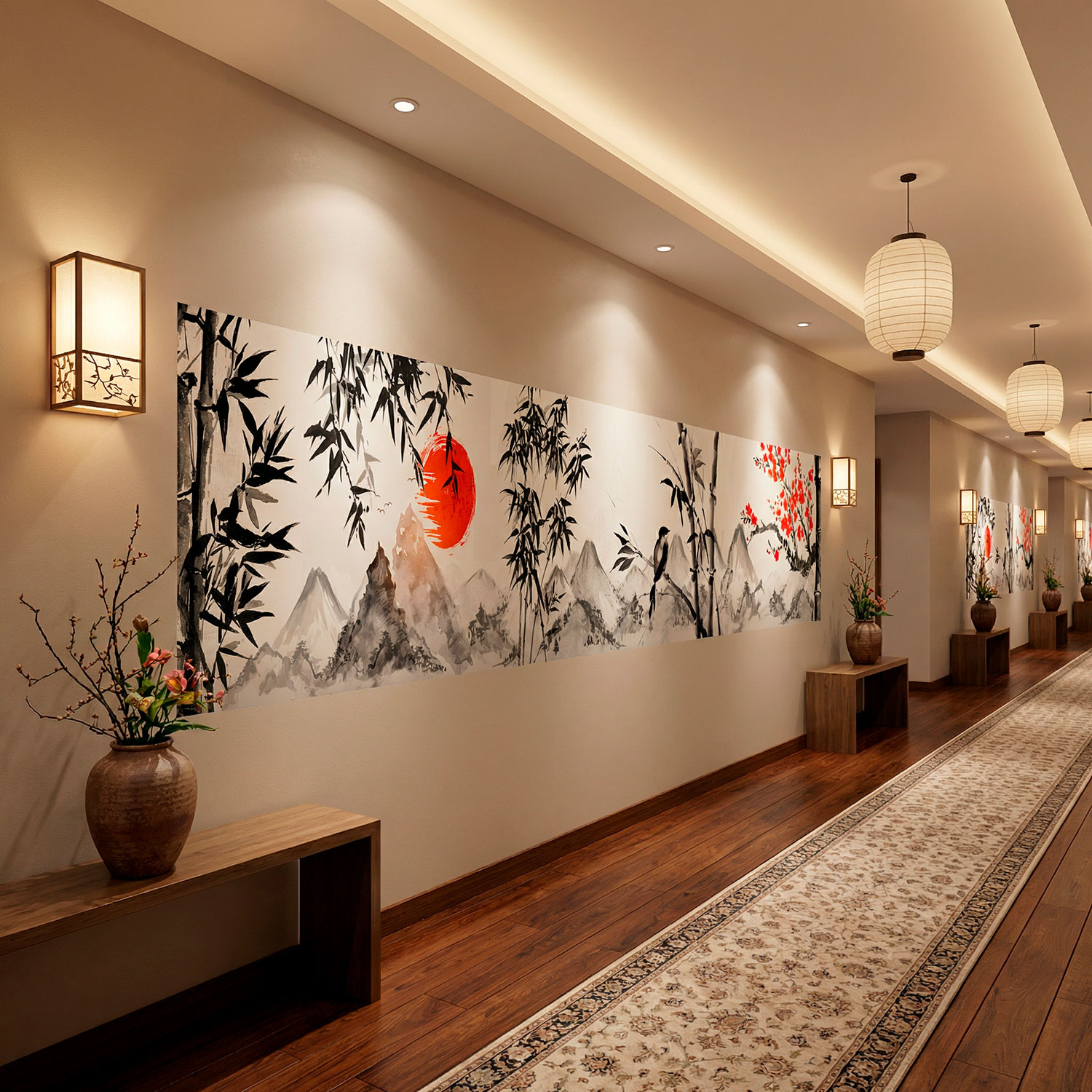 Wandtattoos: Landschaft im japanischen Stil