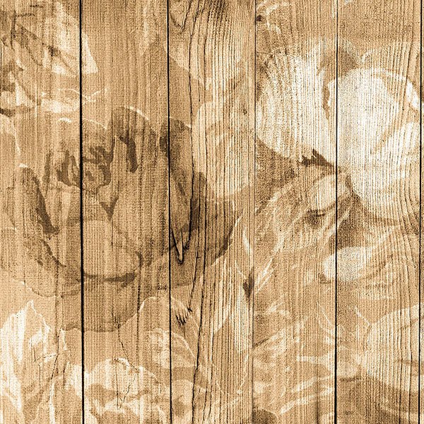 Wandtattoos: Blumen auf Holz
