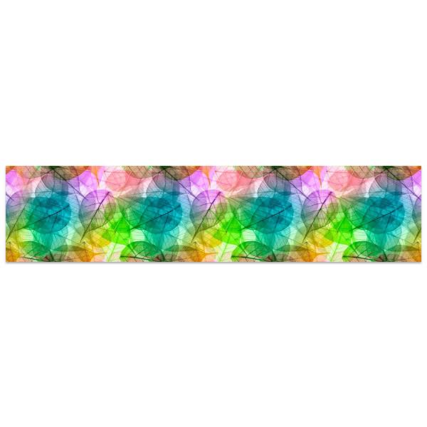 Wandtattoos: Regenbogen-Blätter