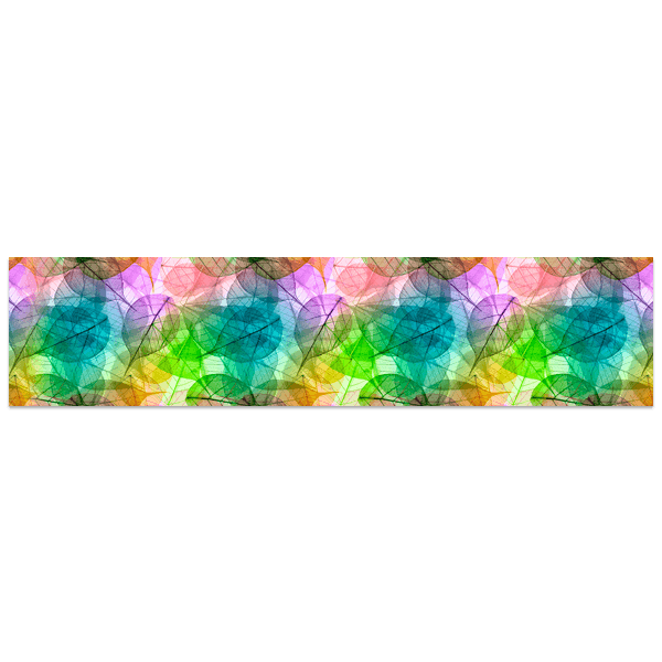 Wandtattoos: Regenbogen-Blätter