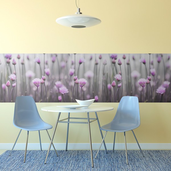 Wandtattoos: Violette Blumen