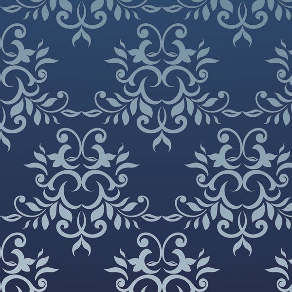 Wandtattoos: Ornamente in Blau und Wei