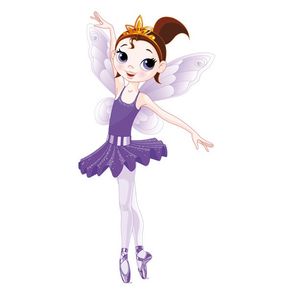 Kinderzimmer Wandtattoo: Fee Ballerina Violett