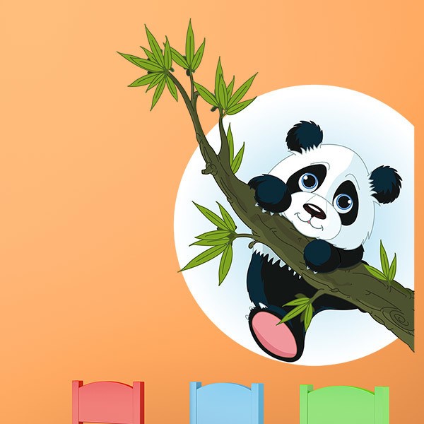 Kinderzimmer Wandtattoo: Panda Bär Klettern