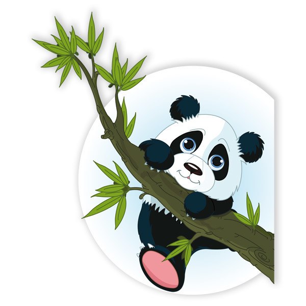 Kinderzimmer Wandtattoo: Panda Bär Klettern