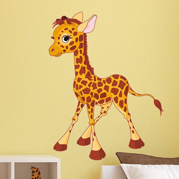 Kinderzimmer Wandtattoo: Giraffe Welpen