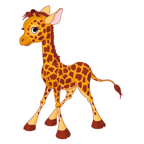 Kinderzimmer Wandtattoo: Giraffe Welpen