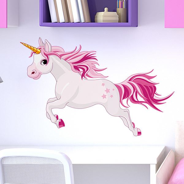 Wandtattoos: Weißes sternenklares Einhorn