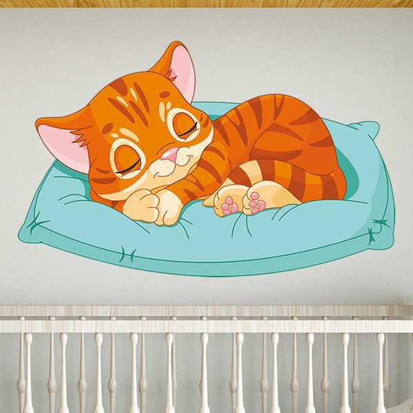 Wandtattoo Kinder Schlafende Katze Webwandtattoo Com