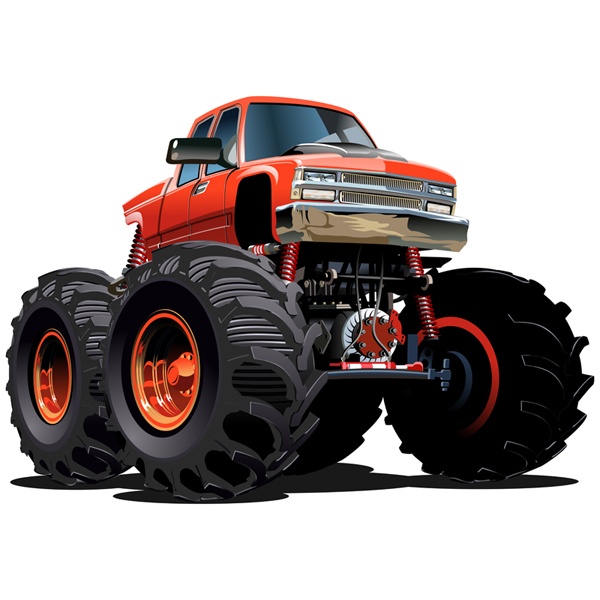 Kinderzimmer Wandtattoo: Monster Truck Ranchera orange