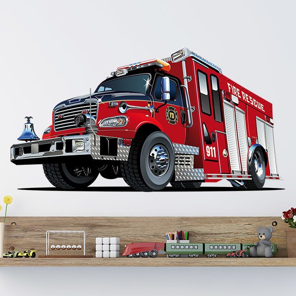 Kinderzimmer Wandtattoo: Feuerwehr-Feuerwehrfahrzeug