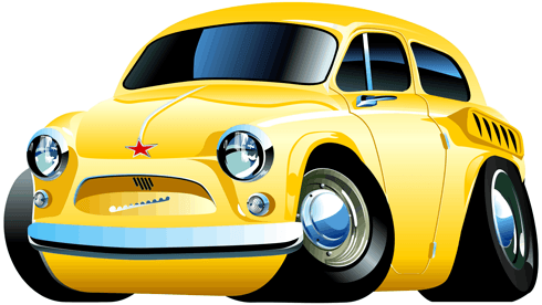 Kinderzimmer Wandtattoo: Klassisches gelbes Auto