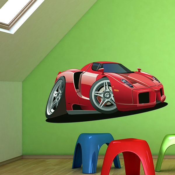 Kinderzimmer Wandtattoo: Roter Sportwagen