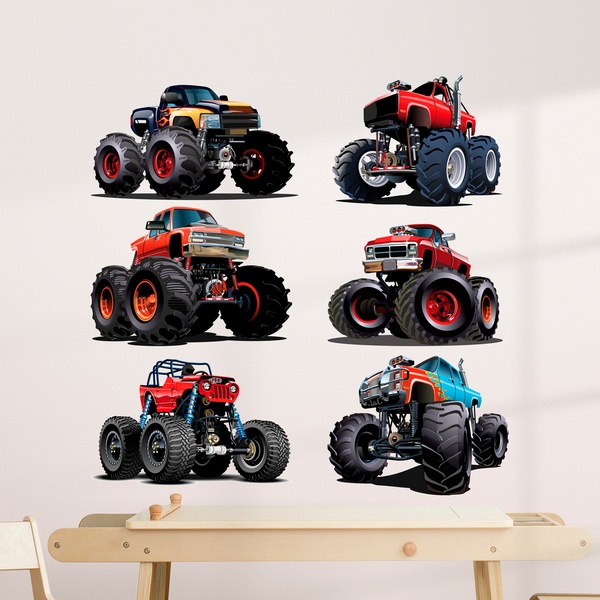 Kinderzimmer Wandtattoo: Monster-Truck-Set