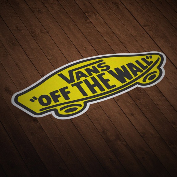 Aufkleber: Vans off the wall gelb