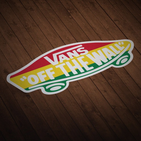 Aufkleber: Vans off the wall Rastafari