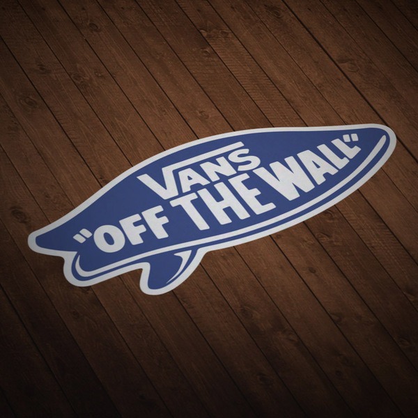Aufkleber: Vans off the wall blau surf
