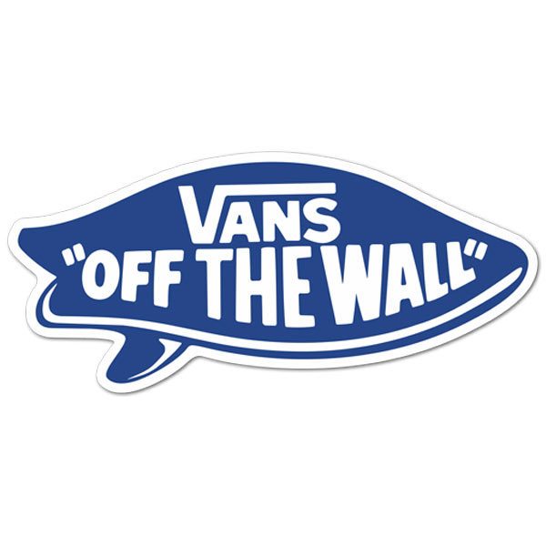 Aufkleber: Vans off the wall blau surf