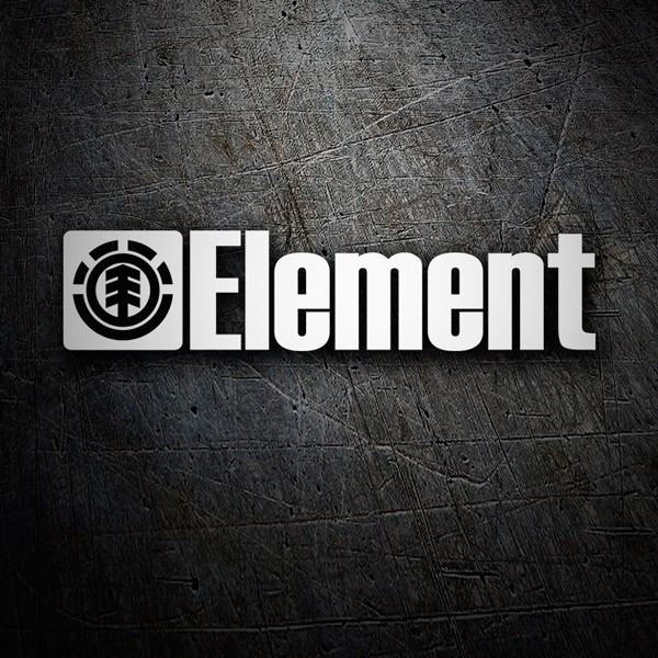 Aufkleber: Element und sein Logo in horizontaler