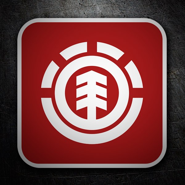 Aufkleber: Element rotes Logo 1