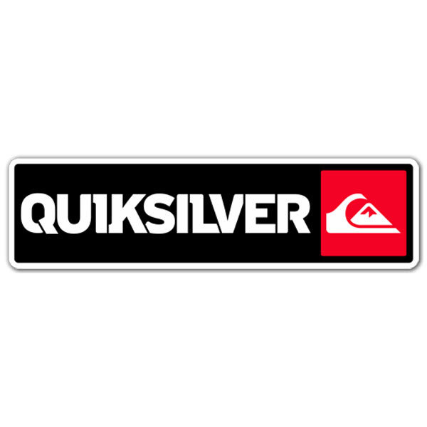 Aufkleber: Quiksilver Rot und Schwarz