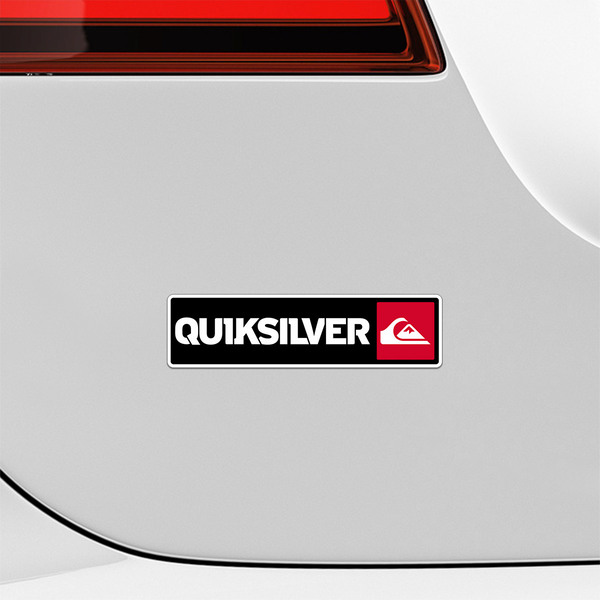 Aufkleber: Quiksilver Rot und Schwarz