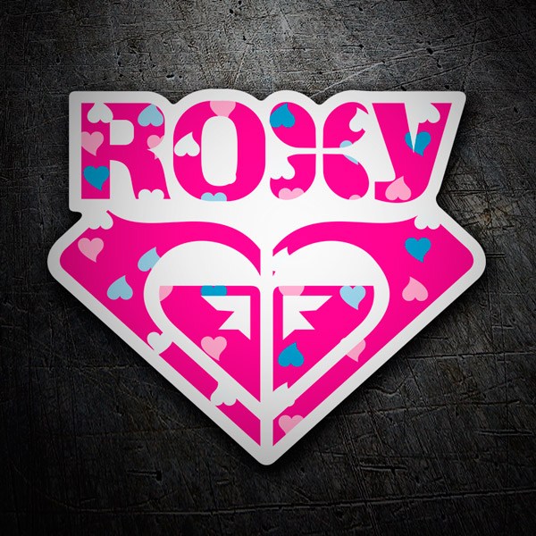 Aufkleber: Roxy Herzen