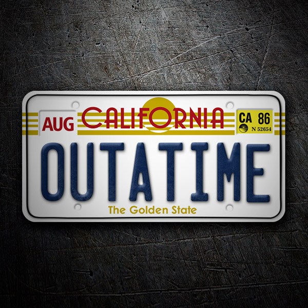 Aufkleber: Kennzeichen R&uuml;ckkehr in die Zukunft