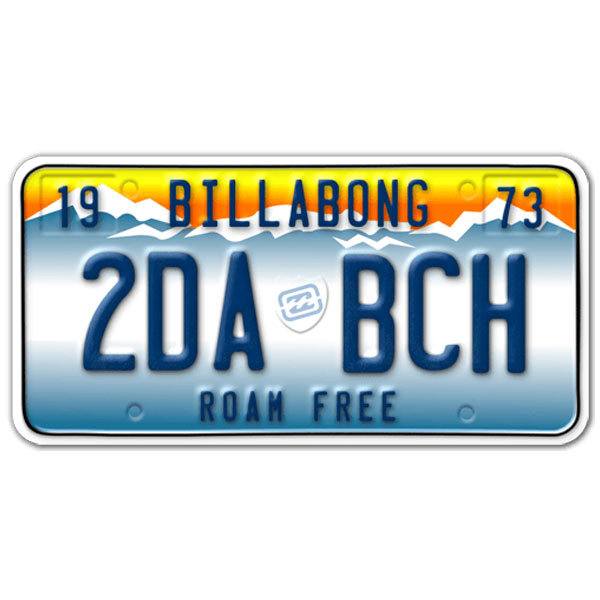 Aufkleber: Billabong Nummernschild