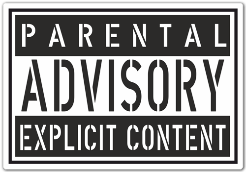 Aufkleber: Parental Advisory Explicit Content 0