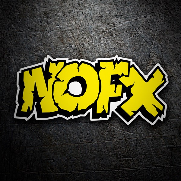 Aufkleber: NOFX in Gro&szlig;buchstaben mit stilisierter Schriftart