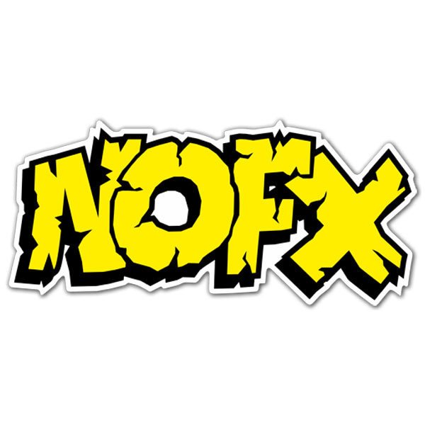 Aufkleber: NOFX in Gro&szlig;buchstaben mit stilisierter Schriftart