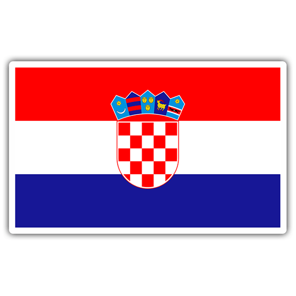Aufkleber: Kroatien Flagge
