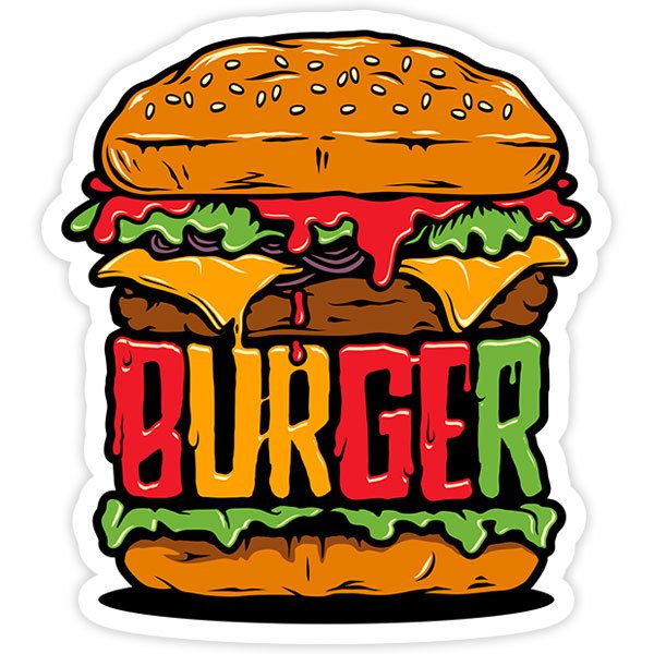 Aufkleber: Burger