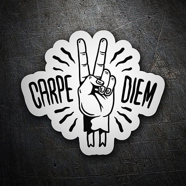 Aufkleber: Hand Carpe Diem