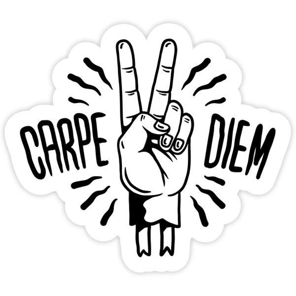 Aufkleber: Hand Carpe Diem