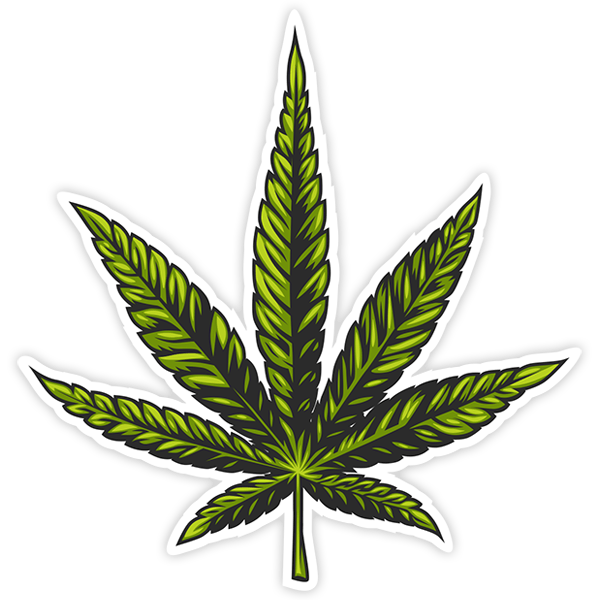 Aufkleber: Marihuana-Blatt