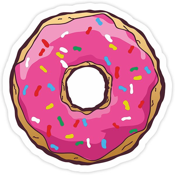 Aufkleber: Donut von Homer Simpson