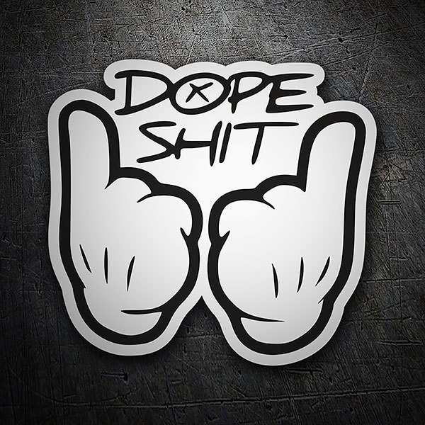 Aufkleber: Dope shit Hände