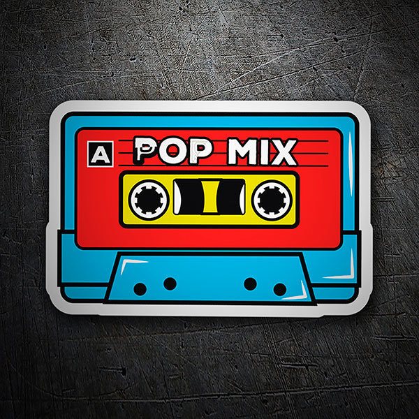 Aufkleber: Pop Mix Kassette