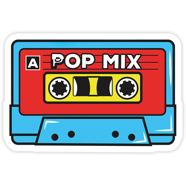 Aufkleber: Pop Mix Kassette
